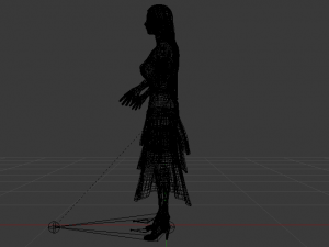 Woman in a Dress 036 3D Model