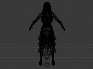 Woman in a Dress 036 3D Model