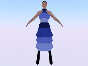 Woman in a Dress 037 3D Модель