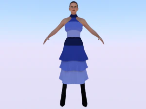 Mujer con vestido 037 Modelo 3D