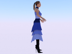 Woman in a Dress 037 Model 3D