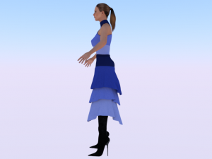 Woman in a Dress 037 Model 3D