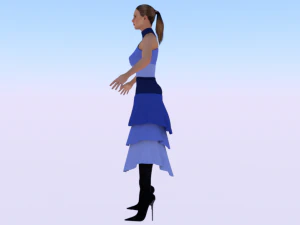 Woman in a Dress 037 3D Model