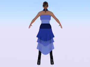 Woman in a Dress 037 Model 3D