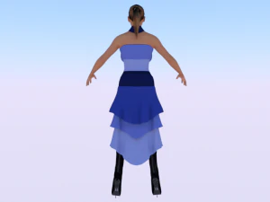 Woman in a Dress 037 3D Model