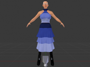 Woman in a Dress 037 Model 3D