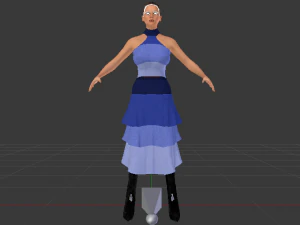 Woman in a Dress 037 3D Model