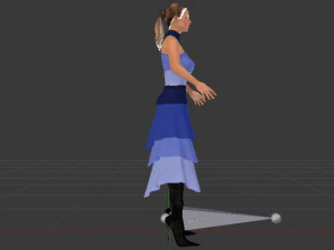 Woman in a Dress 037 3D Model