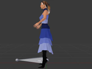 Woman in a Dress 037 3D Model