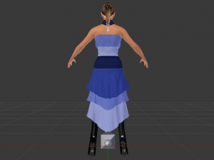 Woman in a Dress 037 Model 3D