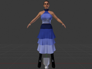 Woman in a Dress 037 Model 3D