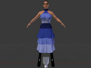 Woman in a Dress 037 3D Model