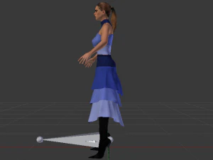 Woman in a Dress 037 3D Model