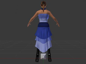 Woman in a Dress 037 3D Model