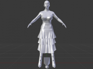 Woman in a Dress 037 Model 3D
