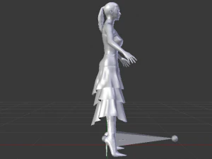 Woman in a Dress 037 3D Model