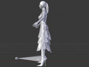 Woman in a Dress 037 Model 3D
