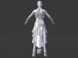 Woman in a Dress 037 3D Model