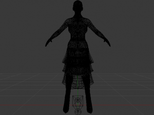 Woman in a Dress 037 Model 3D