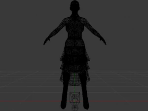 Woman in a Dress 037 3D Model