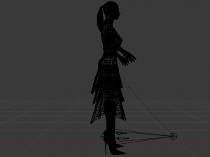 Woman in a Dress 037 Model 3D