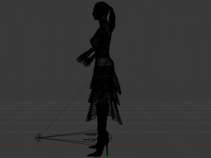 Woman in a Dress 037 Model 3D