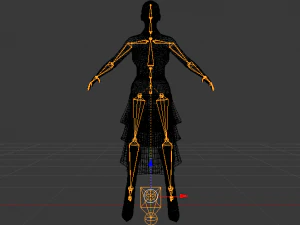 Woman in a Dress 037 3D Model