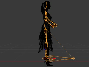 Woman in a Dress 037 3D Model