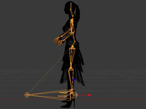 Woman in a Dress 037 3D Model