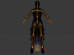 Woman in a Dress 037 3D Model