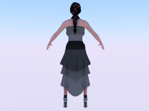 Woman in a Dress 038 3D Model