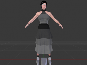 Woman in a Dress 038 3D Model