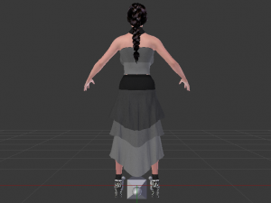 Woman in a Dress 038 3D Model