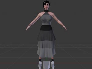 Woman in a Dress 038 3D Model