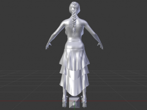 Woman in a Dress 038 3D Model