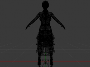 Woman in a Dress 038 3D Model