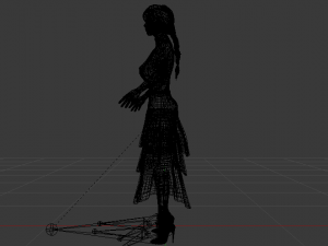 Woman in a Dress 038 3D Model