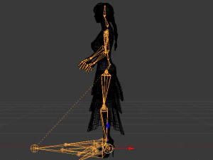 Mulher de vestido 038 Modelo 3D