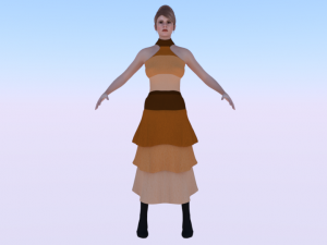 Woman in a Dress 039 3D Model