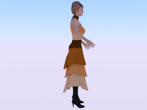 Woman in a Dress 039 3D Model
