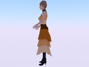 Woman in a Dress 039 3D Model