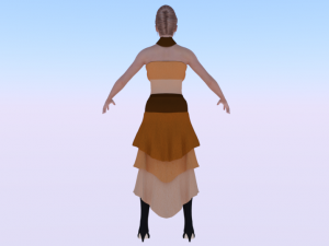 Woman in a Dress 039 3D Model