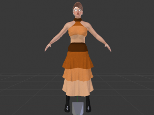Woman in a Dress 039 3D Model