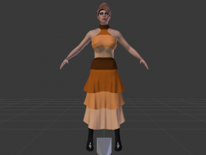 Woman in a Dress 039 3D Model