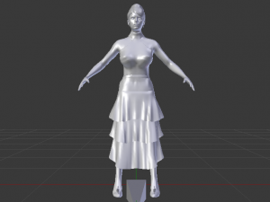 Woman in a Dress 039 3D Model