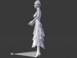 Woman in a Dress 039 3D Model