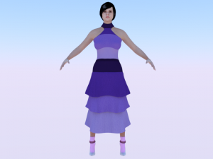 Woman in a Dress 040 Modèle 3D