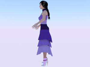 Woman in a Dress 040 3Dモデル