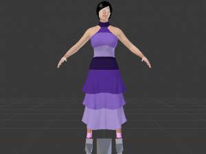 Woman in a Dress 040 3Dモデル