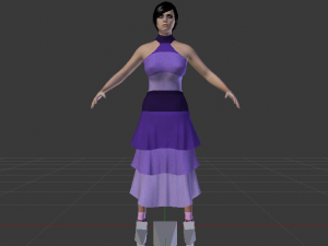 Woman in a Dress 040 3Dモデル